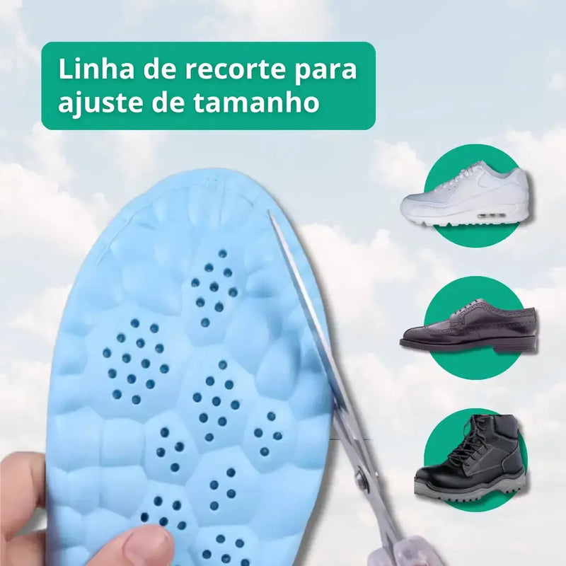 Palmilha Ortopédica 4D FasciaFlex® - Conforto e Suporte Superior