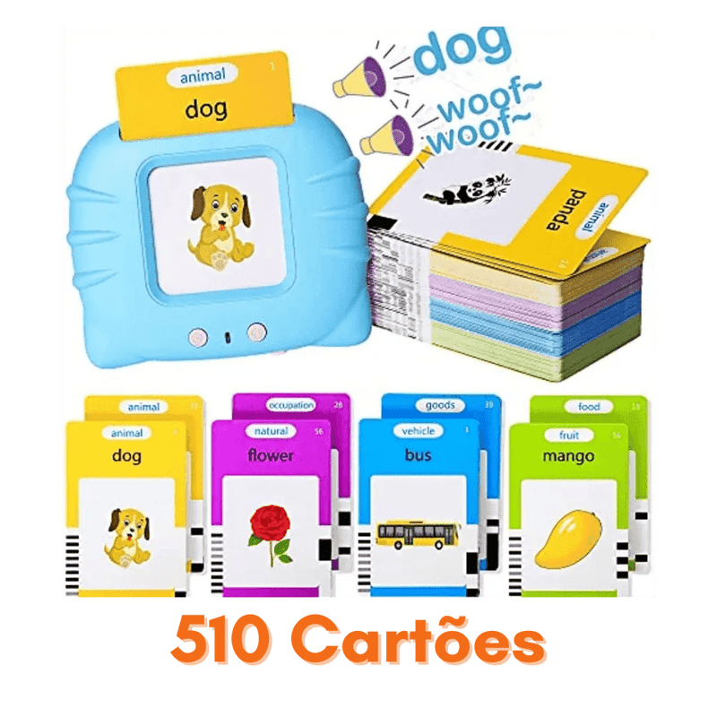 Leitor de Cartões Inglês Educativo - Outlet Popular